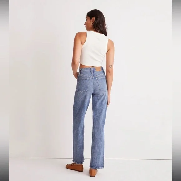 Madewell Light Blue High-Rise Wide-Leg Jeans - Picture 3 of 10